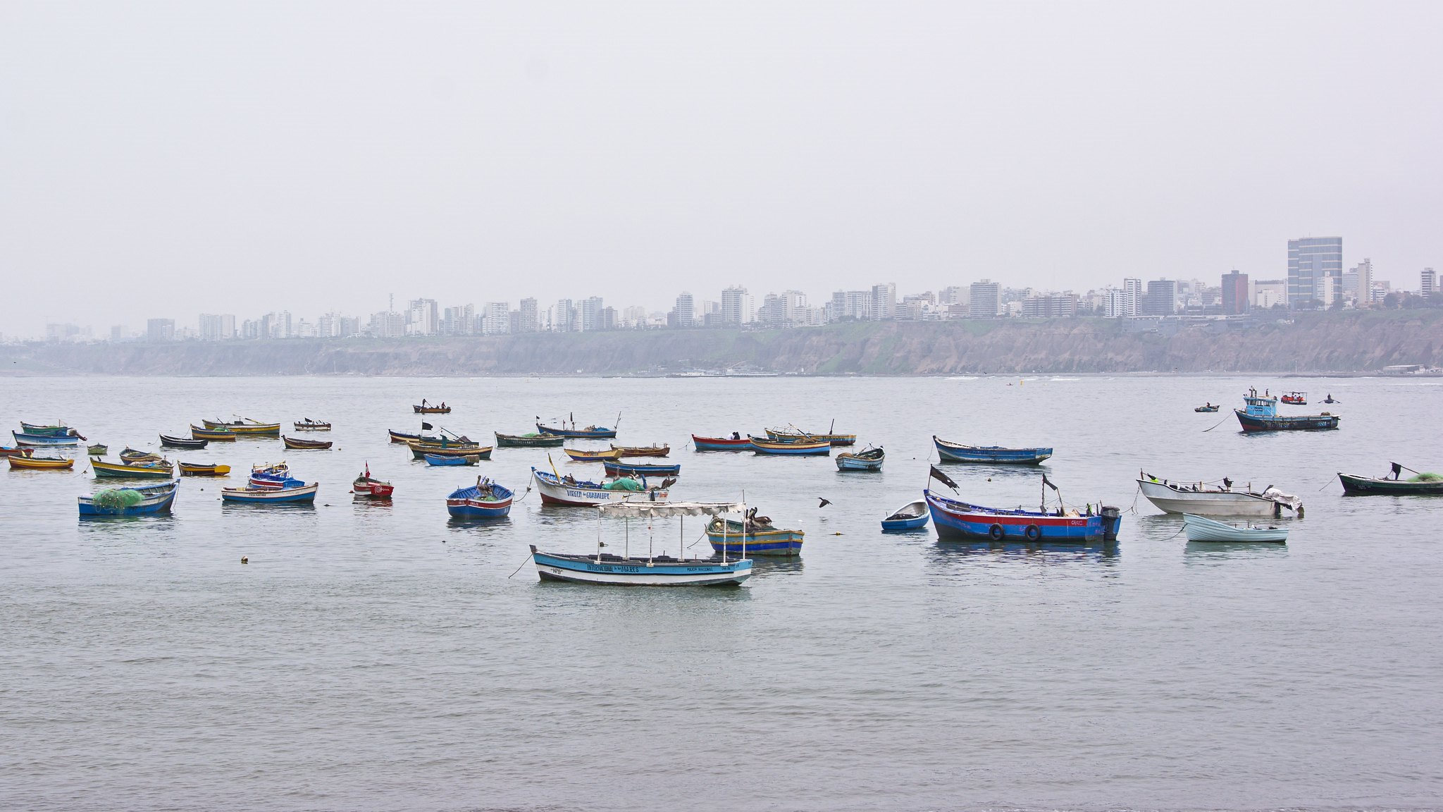 Fishing boats in Chorrillos, Lima