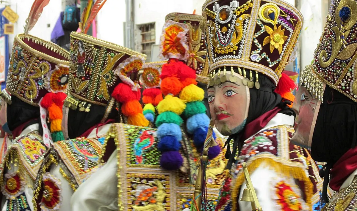Traditional dancers in Cusco, Peru. Photo by Tony Dunnell.