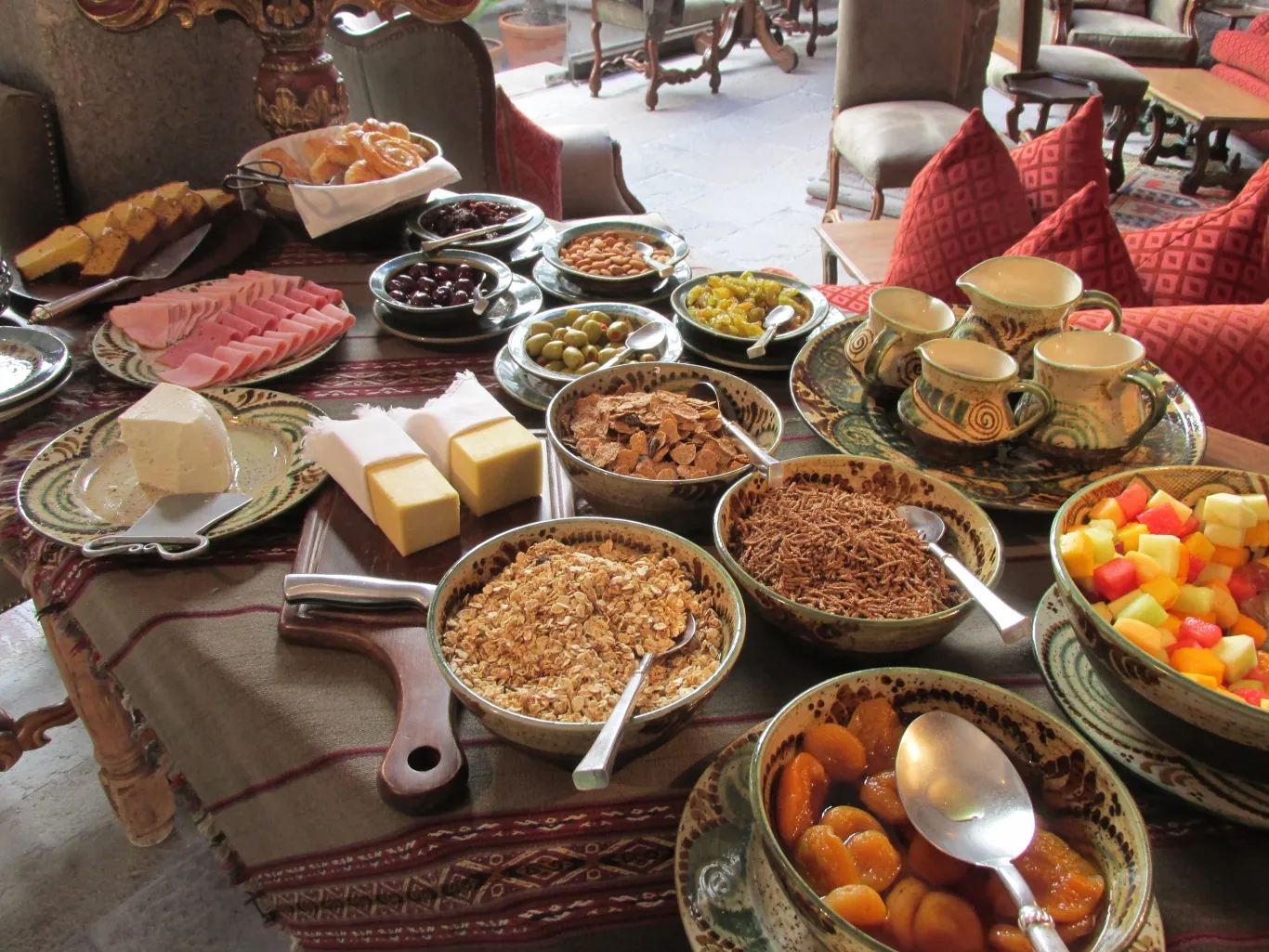 Breakfast at Inkaterra La Casona, Cusco