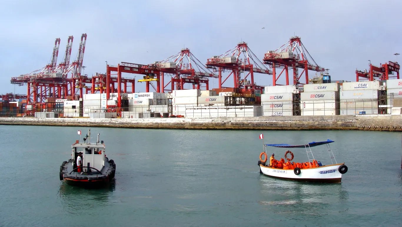Exports of Peru from port of Callao