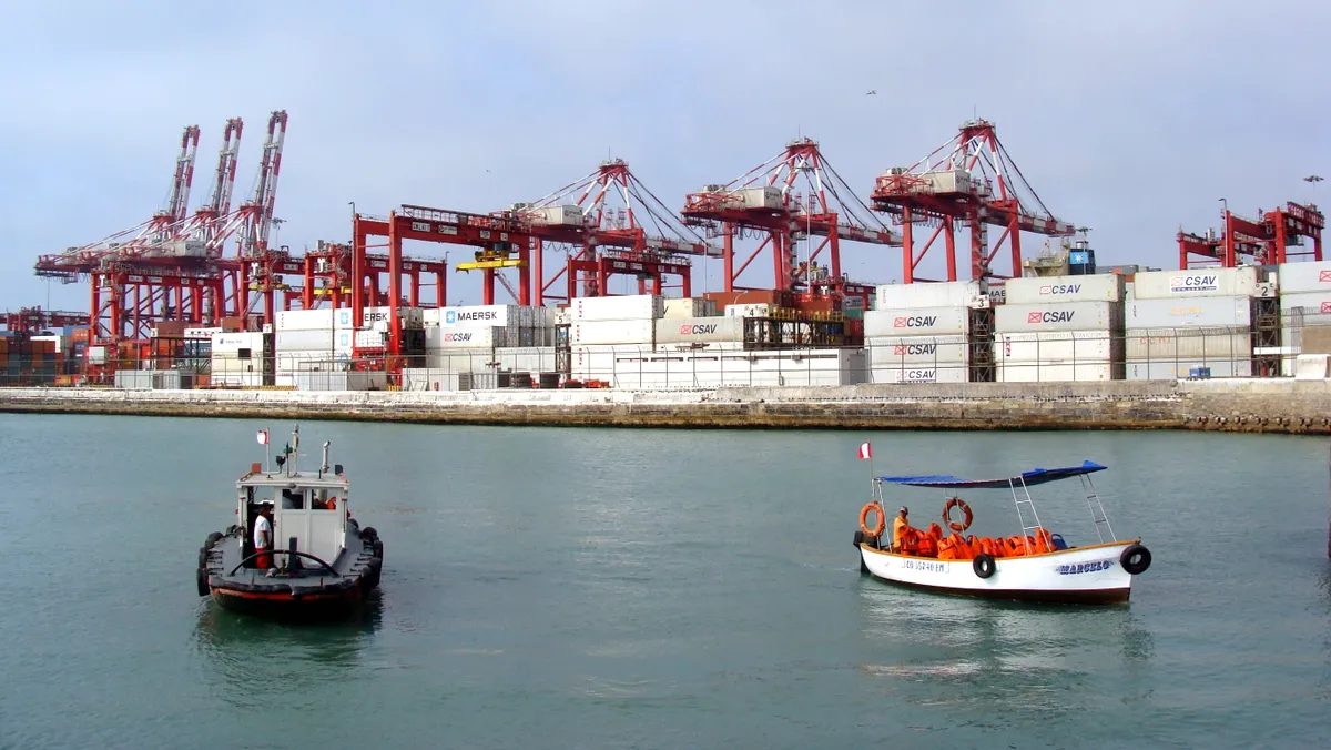 Exports of Peru from port of Callao
