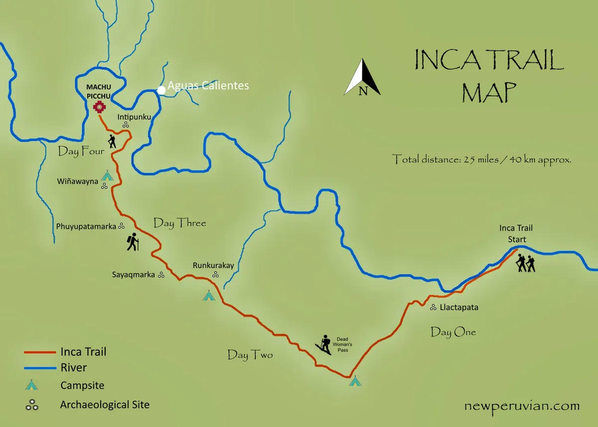 Inca Trail map