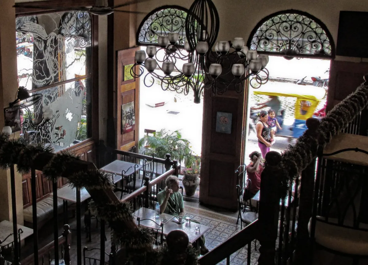Relaxing in the Amazon Bistro, Iquitos