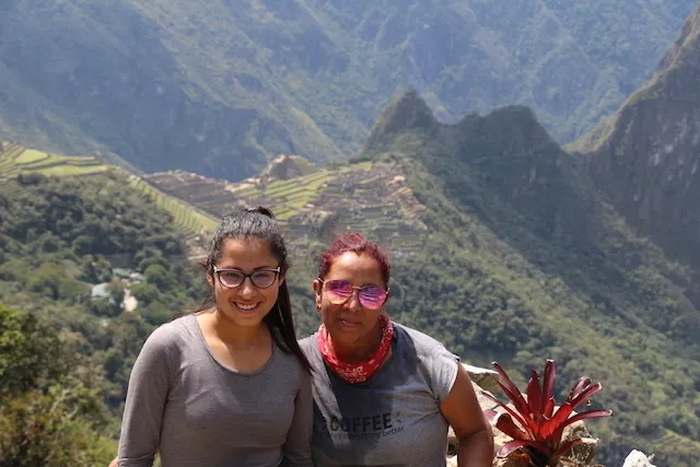 Machu Picchu vie from the Inca Trail in July