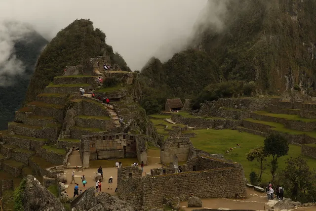 Machu Picchu In December. The clouds of the rainy season loom over the "lost city of the Incas'
