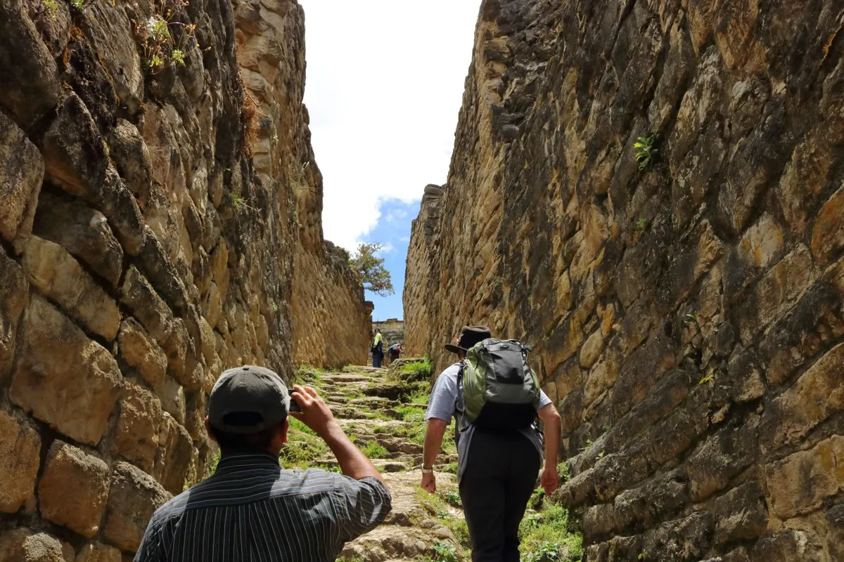 Entering Kuélap near Chachapoyas in northern Peru. Photo by Tony Dunnell.