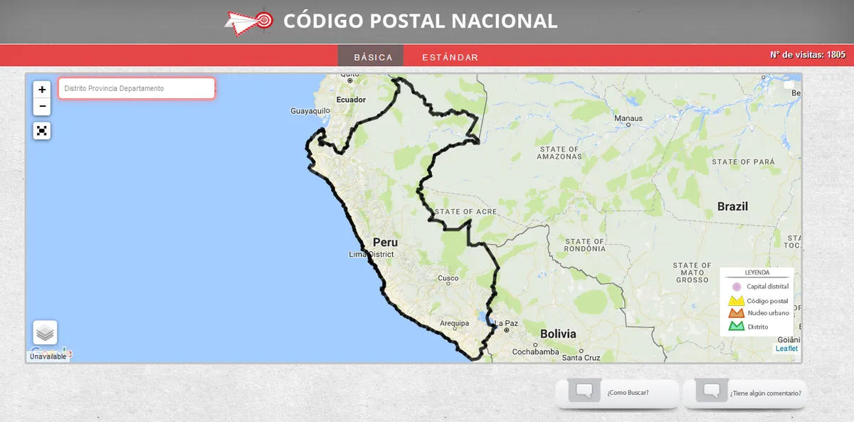 Finding postal codes in Peru