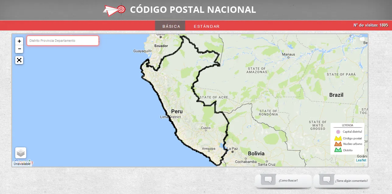 Finding postal codes in Peru
