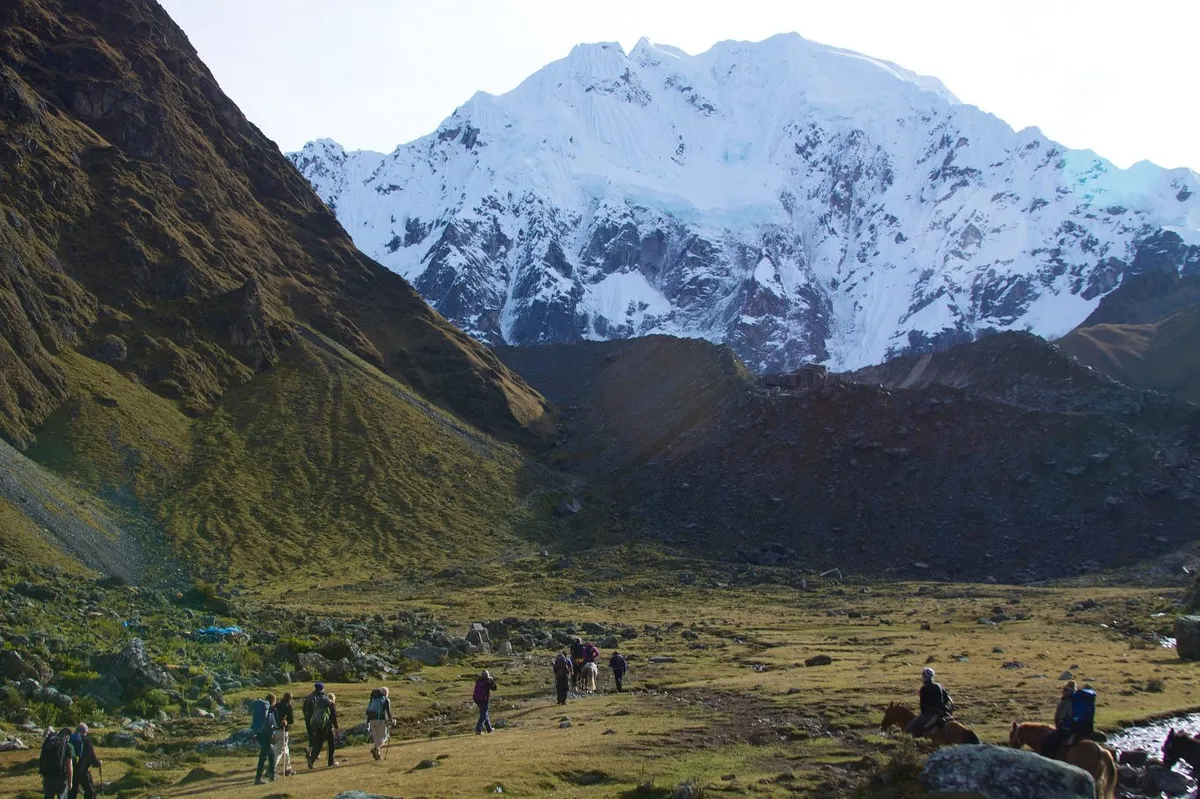 Trekking up towards the highest pass on the Salkantay trail. Photo by McKay Savage, flickr.com.