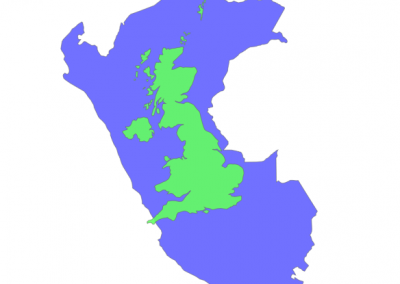 Size of Peru compared to United Kingdom